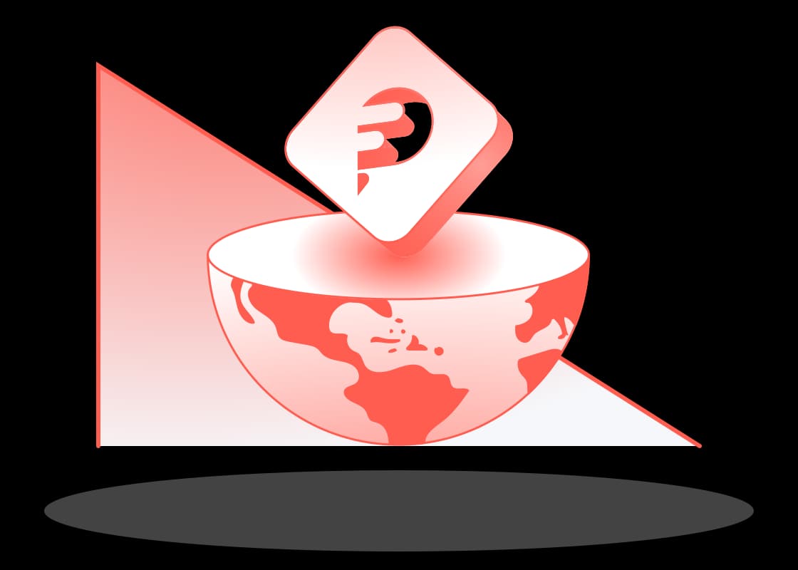 Illustration of the FleetProxy network reaching across 195 countries.